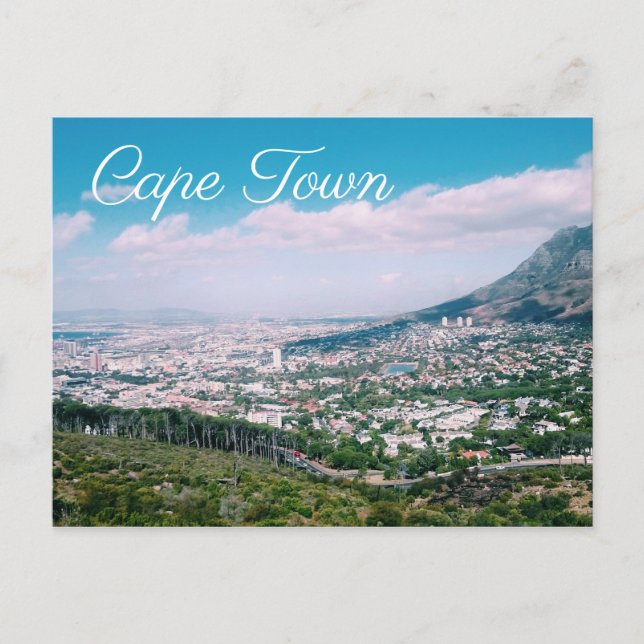 Cape Town Table Mountain Peak Landscape Postcard (Front)