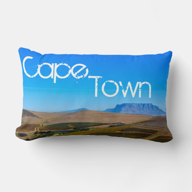 Cape Town Table Mountain View Landscape Nature Lumbar Cushion (Front)