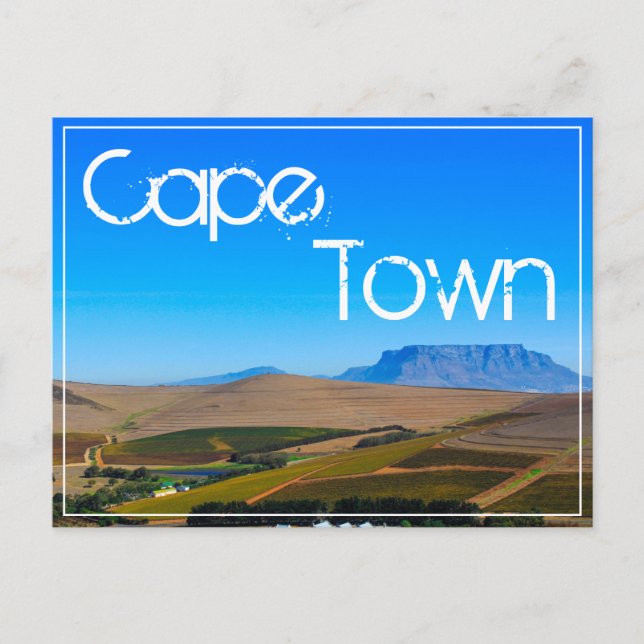 Cape Town Table Mountain View Landscape Nature Postcard (Front)