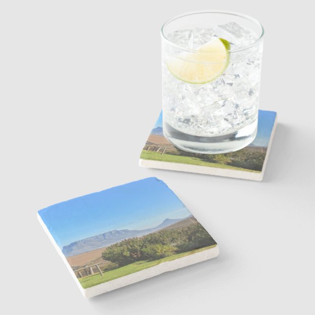 Cape Town Table Mountain View Nature Landscape  Stone Coaster (Side)