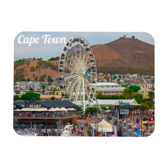 Cape Town Table Mountain Waterfront Cityscape Magnet (Horizontal)