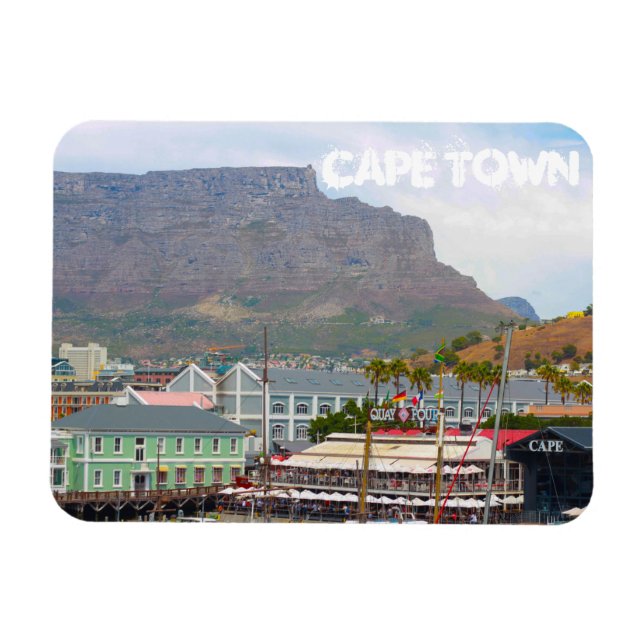 Cape Town Table Mountain Waterfront Cityscape Magnet (Horizontal)