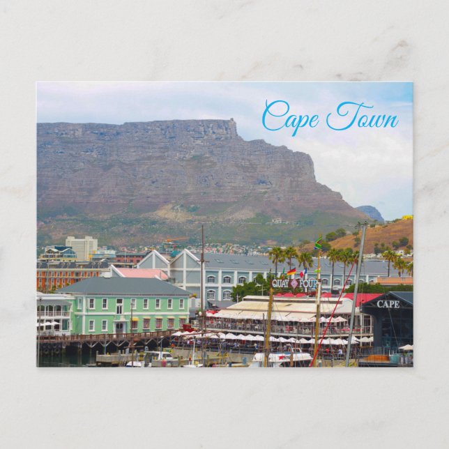 Cape Town Table Mountain Waterfront Cityscape Postcard (Front)