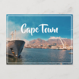 Cape Town Table Mountain Waterfront Harbour Postcard