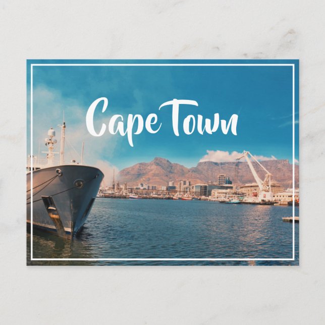 Cape Town Table Mountain Waterfront Harbour Postcard (Front)