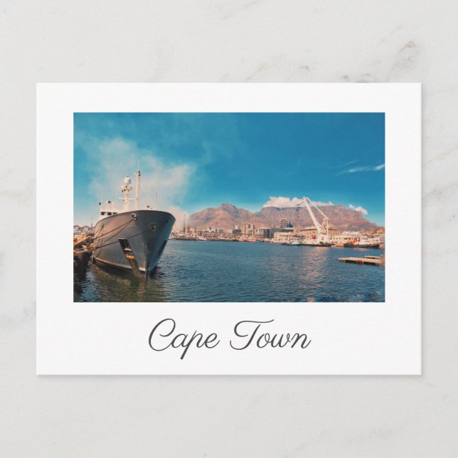 Cape Town Table Mountain Waterfront Harbour Postcard (Front)