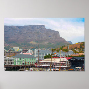 Cape Town Waterfront Area Cityscape South Africa Poster
