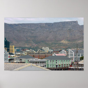 Cape Town Waterfront Area Cityscape South Africa Poster