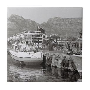 Cape Town Waterfront Harbour Table Mountain Ceramic Tile