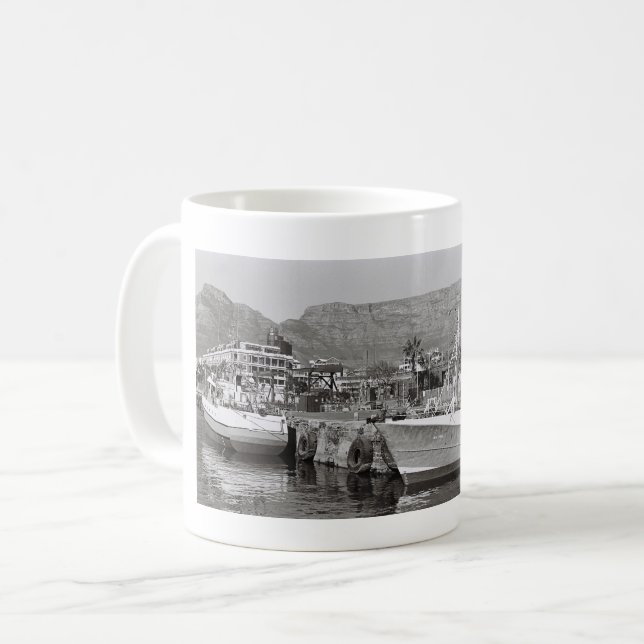 Cape Town Waterfront Harbour Table Mountain Mug (Front Left)