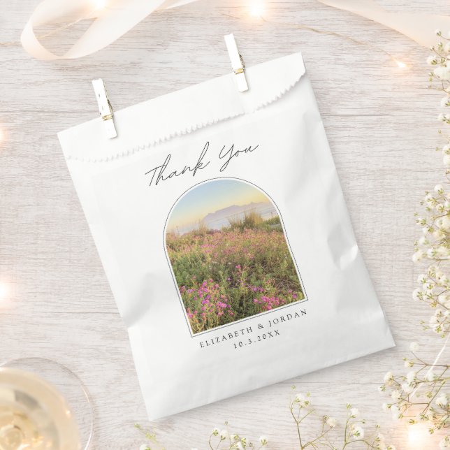Cape Town Wedding Table Mountain Thank You Photo Favour Bag (Clipped)