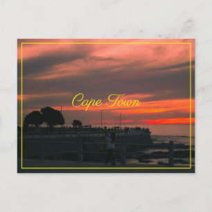 Cape Town ZA Sea Point Promenade Sunset Postcard