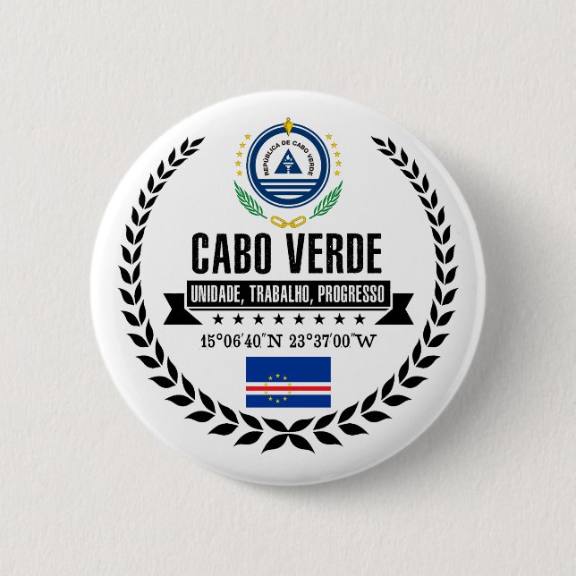 Cape Verde 6 Cm Round Badge (Front)