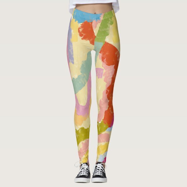 Cape Verde Badja Dance Abstract Illustration Leggings (Front)