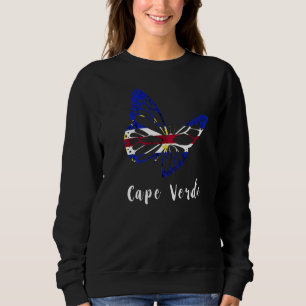 Cape Verde Butterfly Change Hope Cape Verdean Flag Sweatshirt