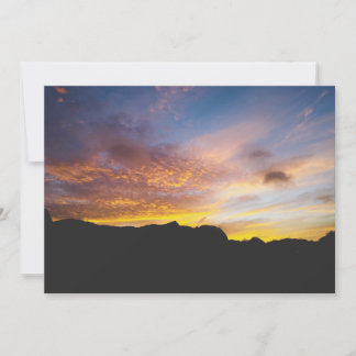 Cape Verde Fiery Sunset Blazing Sky Photography Card