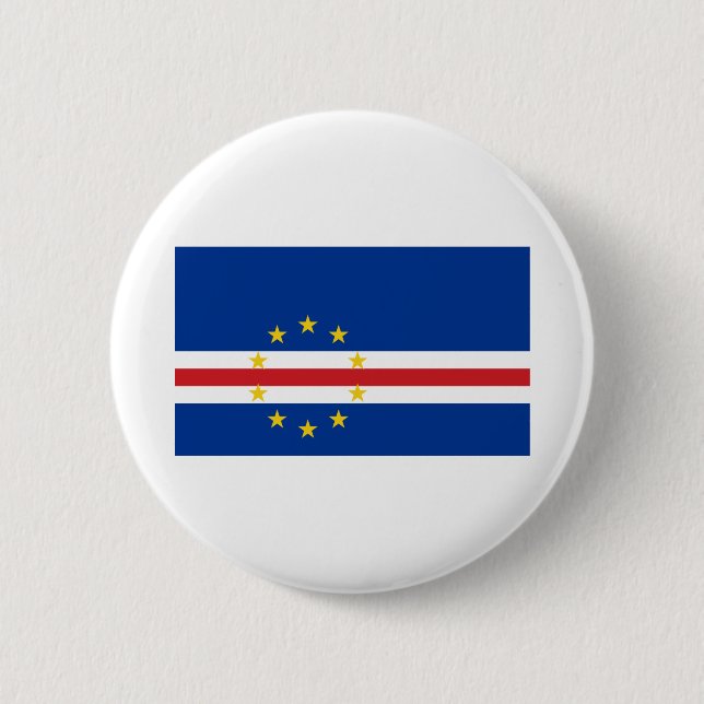 Cape Verde Flag 6 Cm Round Badge (Front)