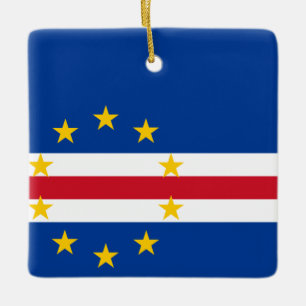 Cape Verde Flag Ceramic Ornament
