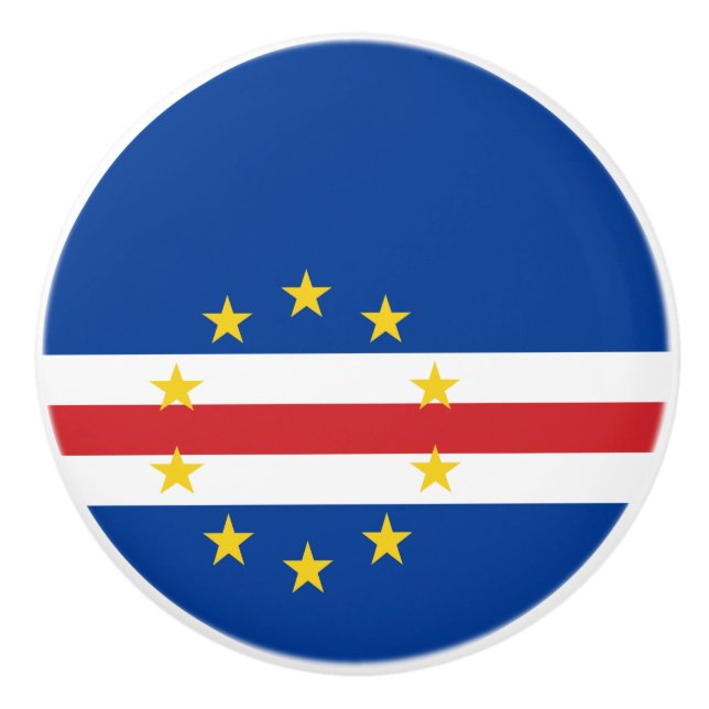 Cape Verde flag Ceramic Pull (Front)