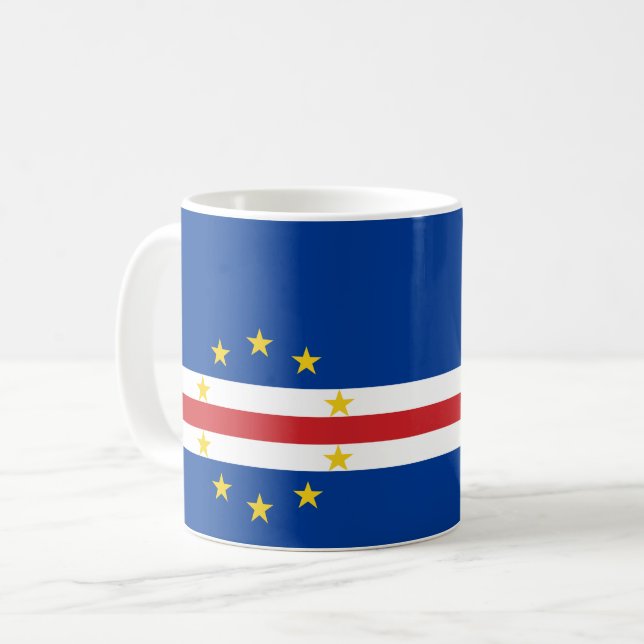 Cape Verde Flag Coffee Mug (Front Left)