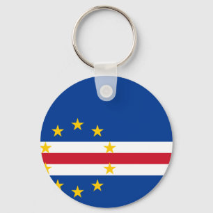 Cape Verde Flag CV Key Ring