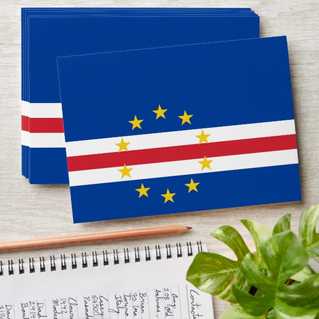 Cape Verde flag Envelope (Stacked)