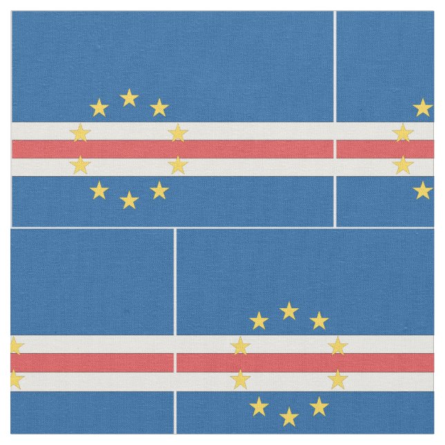 Cape Verde Flag Fabric (Close Up)
