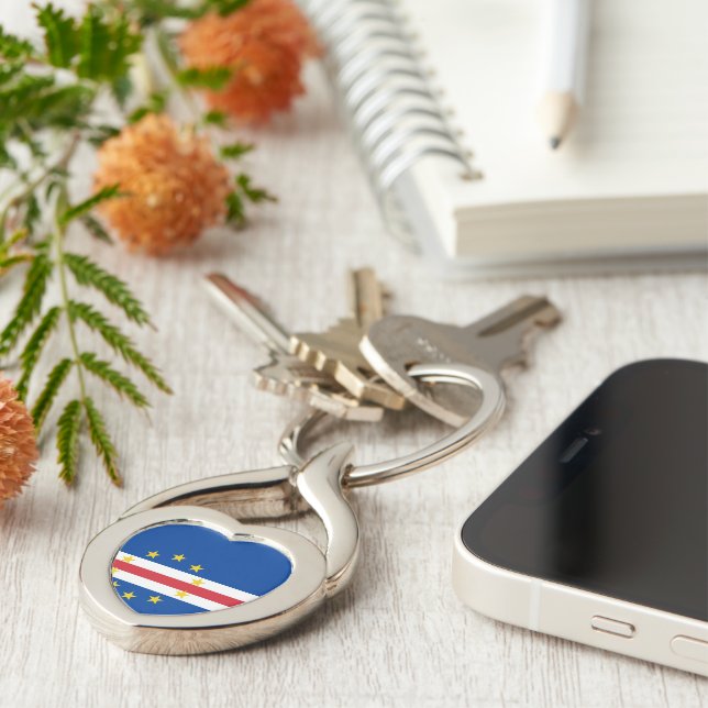 Cape Verde flag Key Ring (Side)