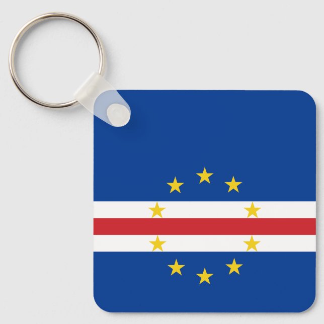 Cape Verde Flag Key Ring (Front)