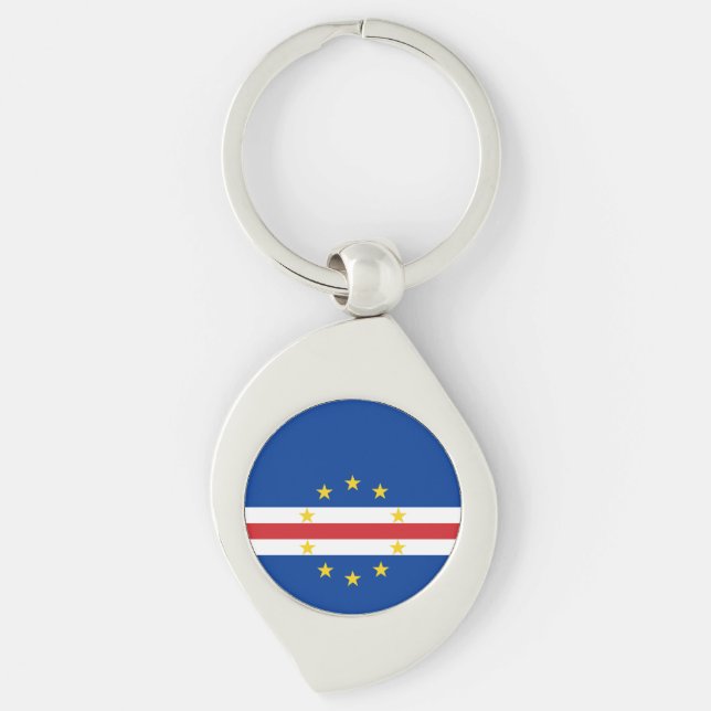 Cape Verde Flag Key Ring (Front)