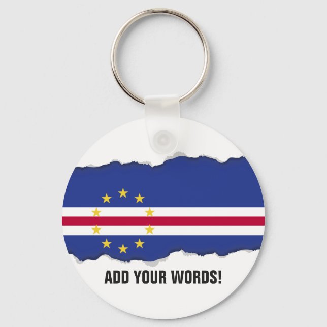 Cape Verde Flag Key Ring (Front)