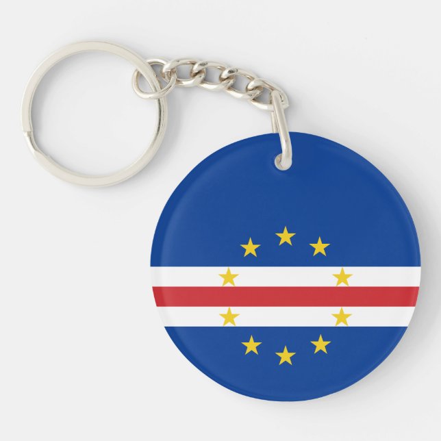 Cape Verde Flag Key Ring (Front)