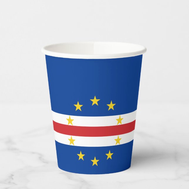 Cape Verde Flag Paper Cups (Left)