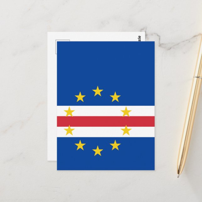 Cape Verde flag Postcard (Front/Back In Situ)