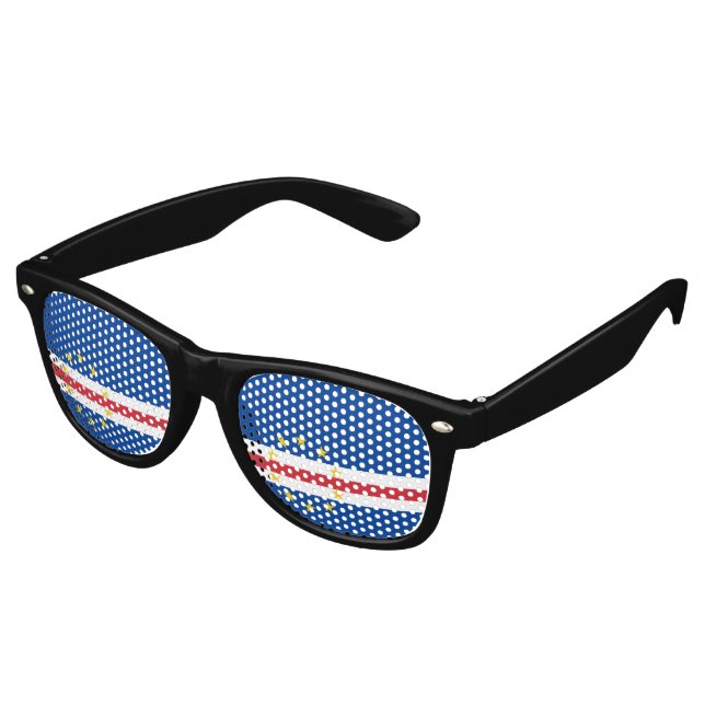 Cape Verde flag Retro Sunglasses (Angled)