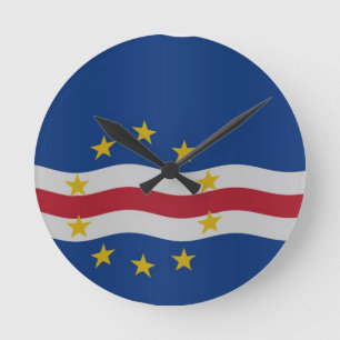 Cape Verde flag Round Clock