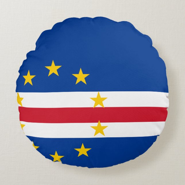 Cape Verde Flag Round Cushion (Front)