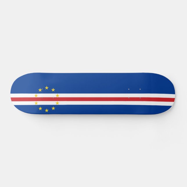 Cape Verde Flag Skateboard (Horz)