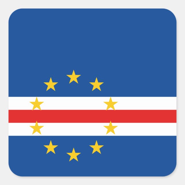 Cape Verde Flag Sticker (Front)