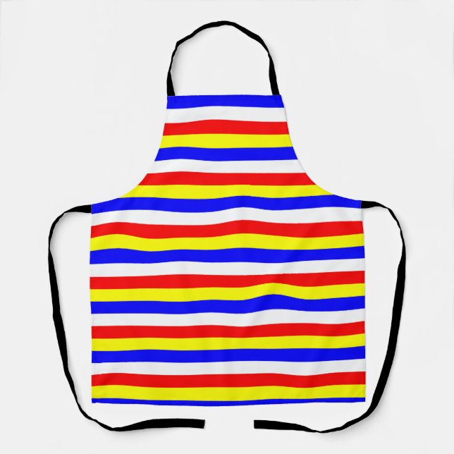Cape Verde flag stripes country pattern symbol Apron (Front)