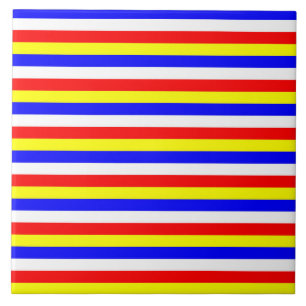 Cape Verde flag stripes country pattern symbol Ceramic Tile