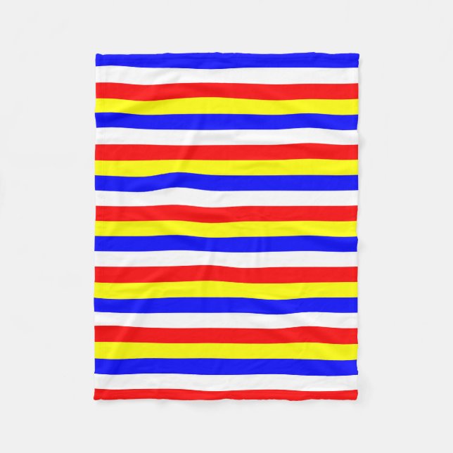 Cape Verde flag stripes country pattern symbol Fleece Blanket (Front)