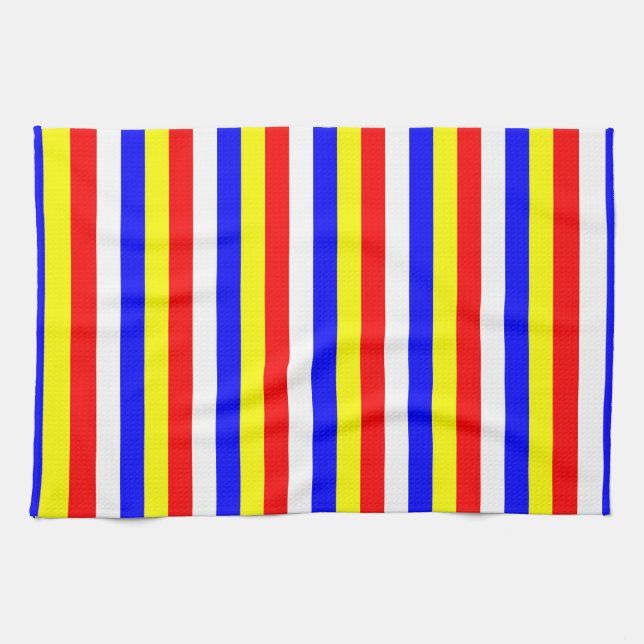 Cape Verde flag stripes country pattern symbol Tea Towel (Horizontal)