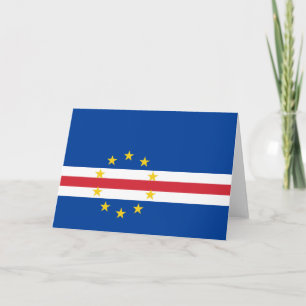 Cape Verde flag Thank You Card