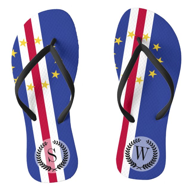 Cape Verde Flag Thongs (Footbed)