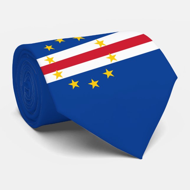 Cape Verde Flag Tie (Rolled)