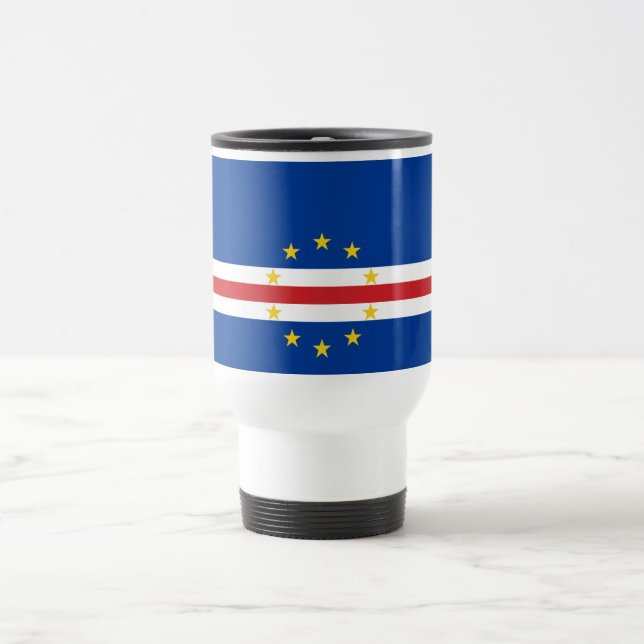 Cape Verde Flag Travel Mug (Center)