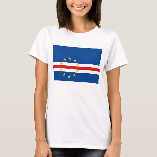 Cape Verde Flag x Map T-Shirt (Front)