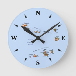 Cape Verde Map Clock