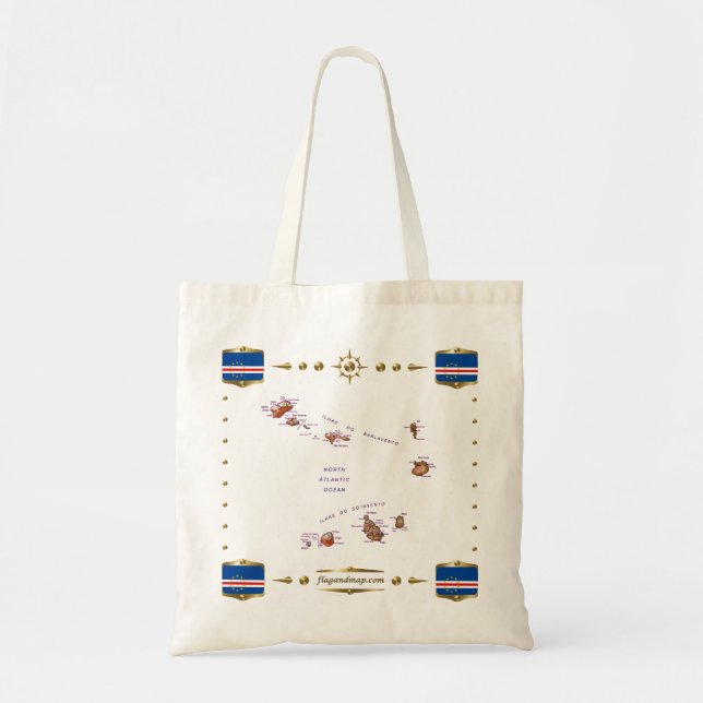Cape Verde Map + Flags Bag (Front)